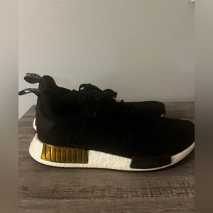 Adidas NMD R1 Black Gold Metallic Women's